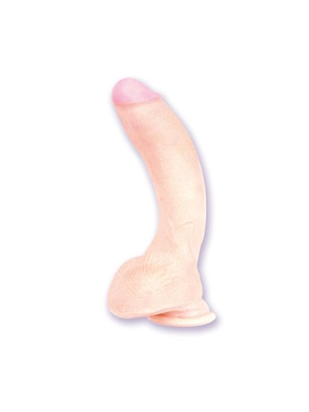 Dildo zakrzywione żylaste penis z przyssawką 25 cm - 2