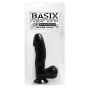 Dildo-BASIX 6.5"""" DONG W SUCTION CUP BLACK - 3