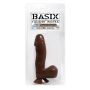 Dildo-BASIX 6.5"""" DONG W SUCTION CUP BROWN - 3