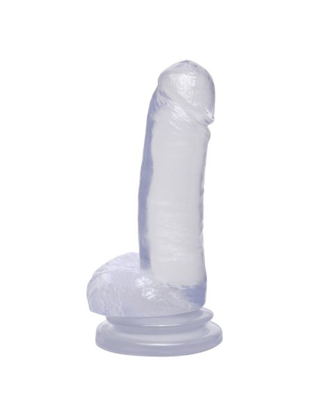 Dildo przezroczyste duże penis z przyssawką 20 cm - 2