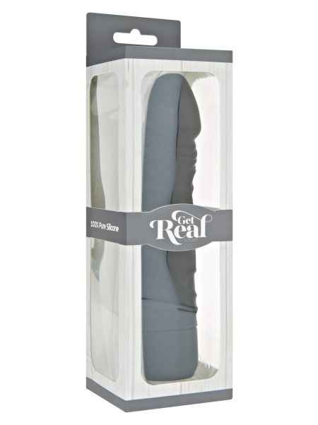 Wibrator realistyczny - wibrujący sztuczny penis czarny 20 cm - 4