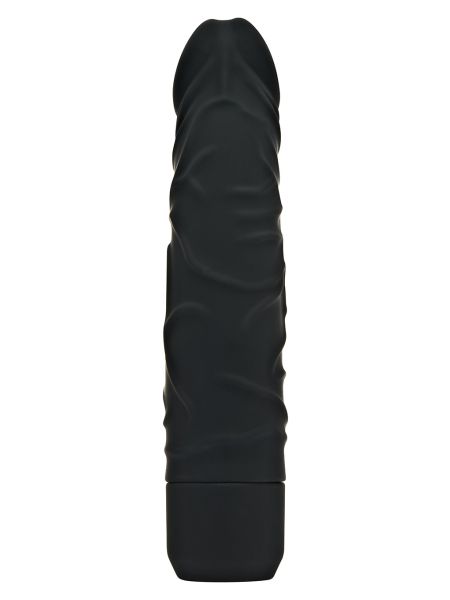 Wibrator realistyczny - wibrujący sztuczny penis czarny 20 cm - 5