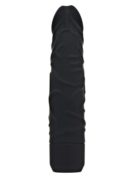 Wibrator realistyczny - wibrujący sztuczny penis czarny 20 cm - 6