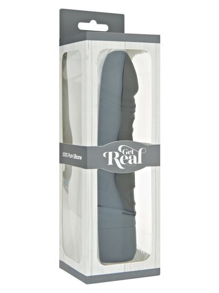 Wibrator realistyczny - wibrujący sztuczny penis czarny 20 cm