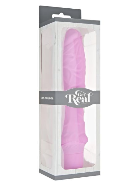 Wibrator realistyczny - duży sztuczny penis róż silikon - 2