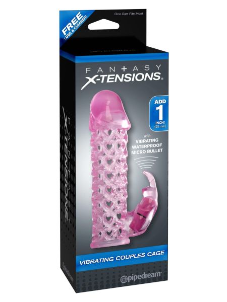 Stymulator-FX VIBRATING COUPLES CAGE PINK - 3