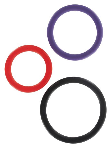 3 kolorowe pierścienie erekcyjna na penisa i jądra - 2
