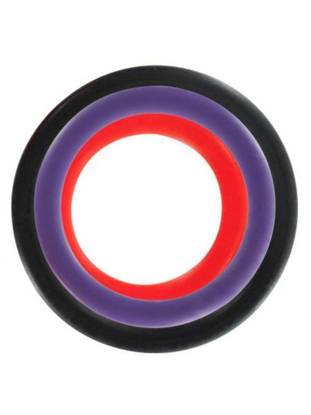 3 kolorowe pierścienie erekcyjna na penisa i jądra - 4