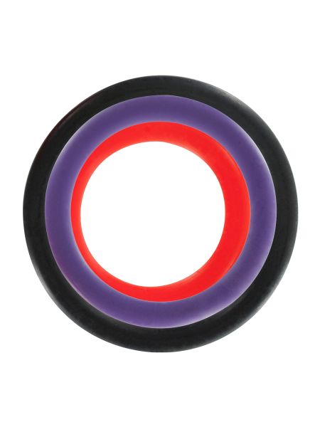 3 kolorowe pierścienie erekcyjna na penisa i jądra - 7