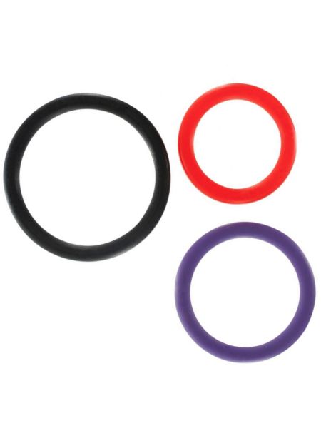 3 kolorowe pierścienie erekcyjna na penisa i jądra