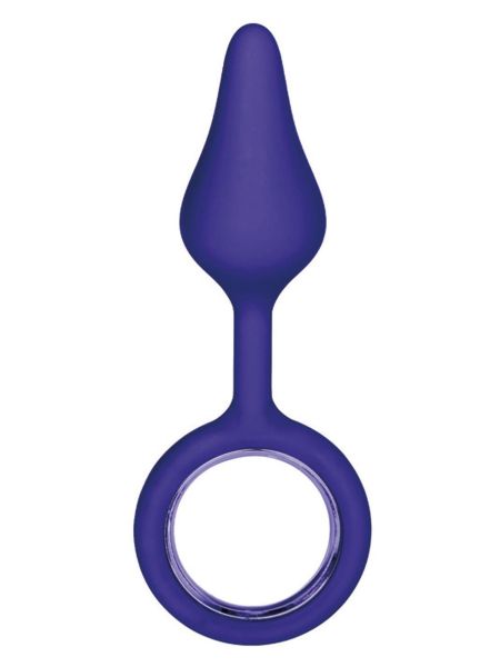 Korek analny plug z pętlą wtyczka sex analny 9cm fioletowy - 3