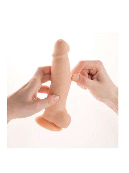 Dildo fantom ludzkiego ciała z cyberskóry z przyssawką 18 cm - 3