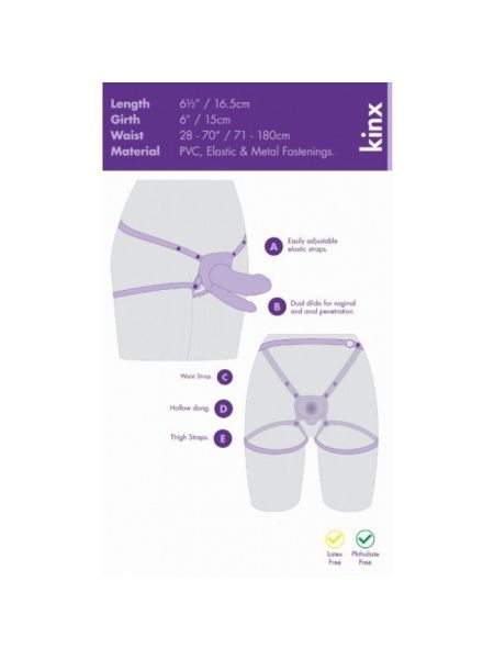 Proteza podwójna penetracja analna paski strap-on - 3