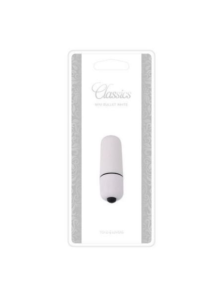 Mini wibrator mały sex masażer łechtaczki 5 cm biały