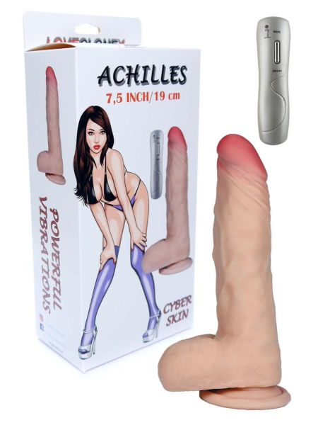 Realistyczny penis dildo z cyberskóry 7 trybów wibracji 21cm