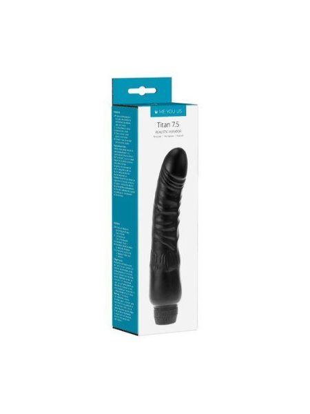 Realistyczny wibrator - czarny penis z wibracjami 23 cm - 3
