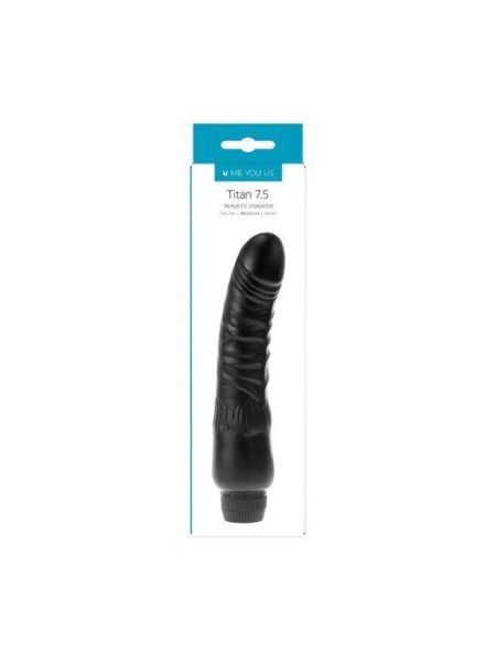 Realistyczny wibrator - czarny penis z wibracjami 23 cm - 6