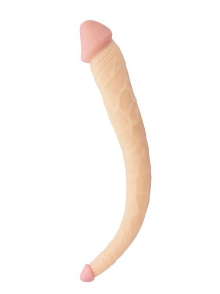 Dildo dwustronne analne waginalne podwójne 38cm - 3