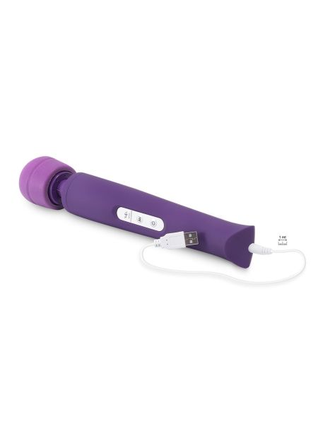 Duży mocna masażer orgazmowy łechtaczki USB 10 trybów fioletowy - 3