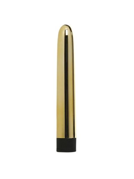 Wibrator klasyczny uniwersalny sex masażer 17cm złoty - 2