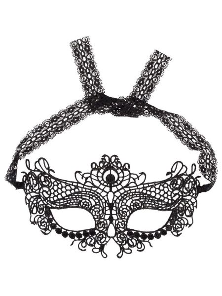 Maska wenecka koronkowa na głowę twarz sex BDSM - 3