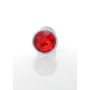 Korek stalowy analny plug ozdobny kryształ 7cm czerwony - 5