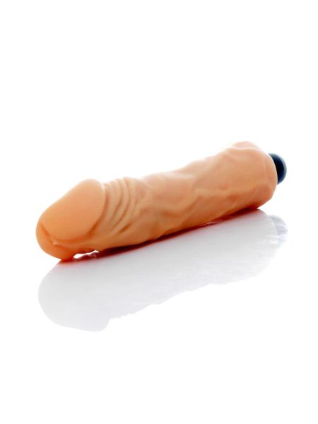 Wibrator realistyczny - wibrujący sztuczny penis cielisty 23 cm - 5