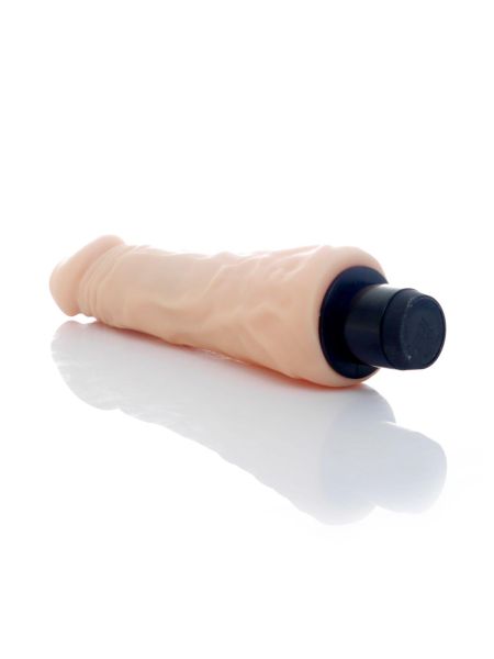 Wibrator realistyczny - wibrujący sztuczny penis cielisty 23 cm - 6