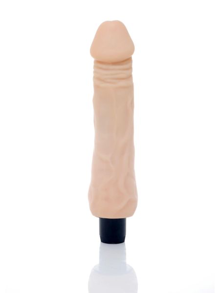 Wibrator realistyczny - wibrujący sztuczny penis cielisty 23 cm - 8