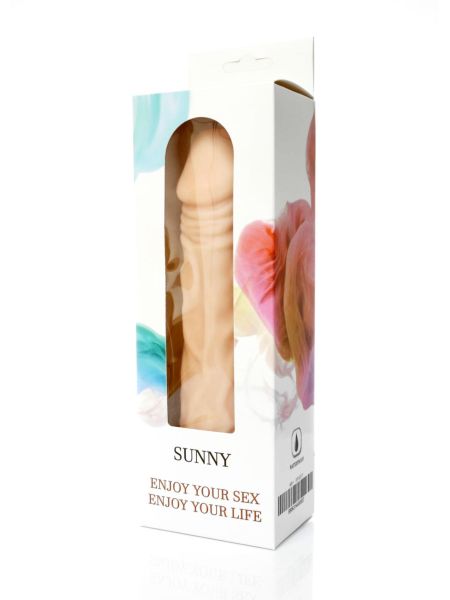 Wibrator realistyczny - wibrujący sztuczny penis cielisty 20 cm - 4