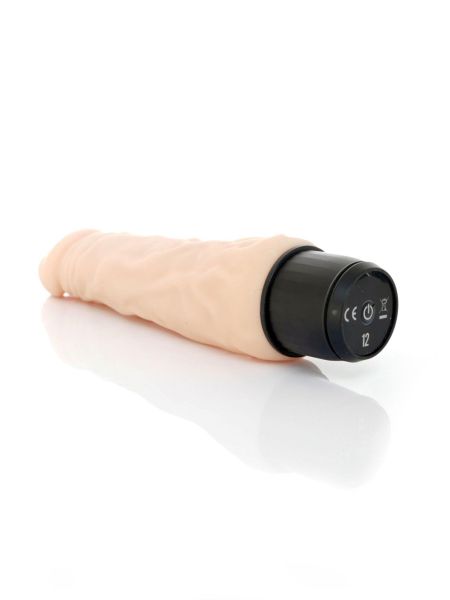 Wibrator realistyczny - wibrujący sztuczny penis cielisty 20 cm - 8