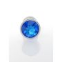 Korek stalowy analny plug ozdobny kryształ 7cm niebieski - 6