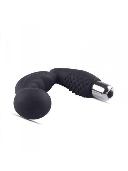 Wibrator prostaty - plug analny z wibracjami czarny silikon - 4