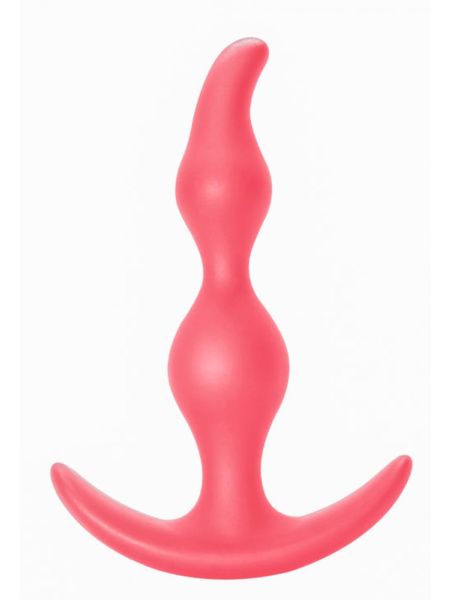 Wąski korek analny dla początkujących plug 11 cm różowy - 3