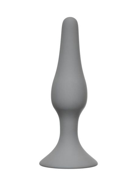 Wąski plug analny korek silikonowy przyssawka 11 cm - 2