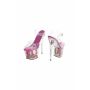 Seksowne buty do pole dance - platformy z różami- fuxia 40 - 2