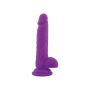 Dildo penis realistyczny sex jądra przyssawka 19cm fioletowy - 3