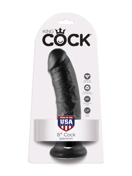 Dildo-COCK 8 INCH BLACK - 4