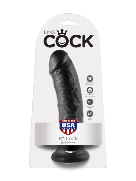 Dildo-COCK 8 INCH BLACK - 3