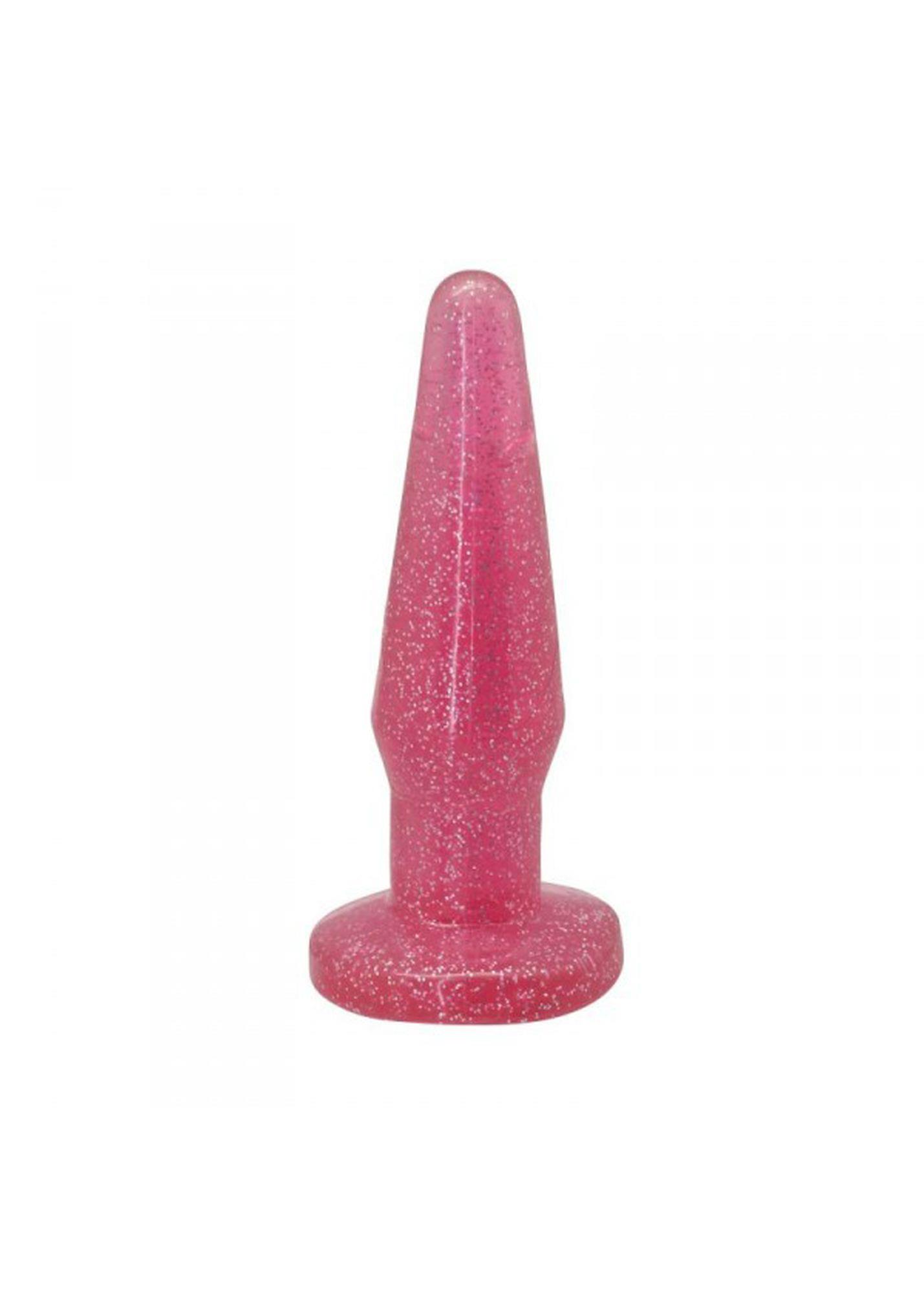 Korek analny plug żelowy brokat sex analny 12cm 70628 redarena.pl