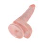 Dildo-KING COCK 6"" COCK WITH BALLS FLESH - 13