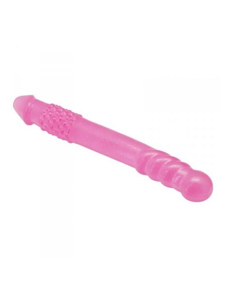 Podwójny penis sex lesbijski realistyczny 25 cm różowy - 2