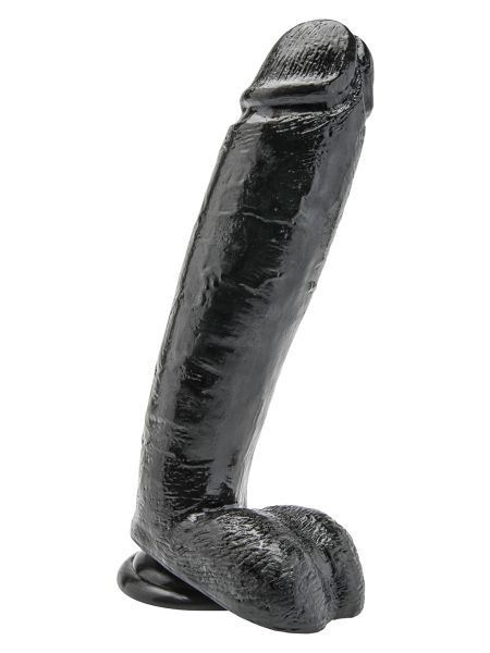 Dildo naturalne sztuczny czarny penis członek 25cm - 2