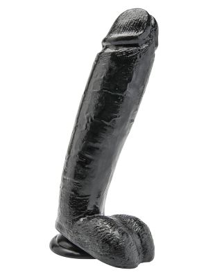 Dildo naturalne sztuczny czarny penis członek 25cm - image 2