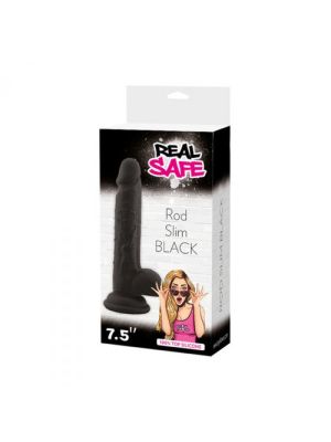 Dildo penis realistyczny sex jądra przyssawka 19cm czarny