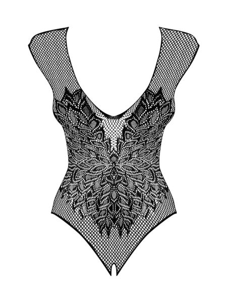 Kuszące przejrzyste body sex siateczka B112 S/M/L czarne - 5