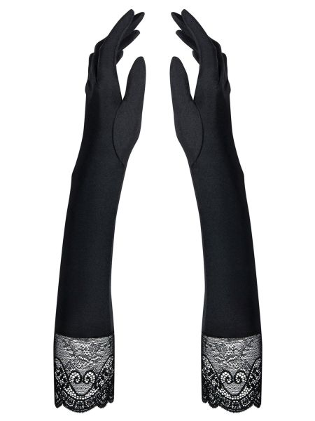 Długie koronkowe rękawiczki z palcami Miamor - 2