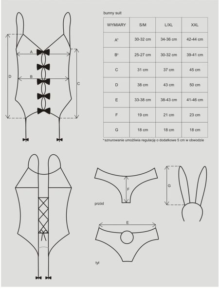 Kostium erotyczny przebranie króliczek Bunny S/M - 5