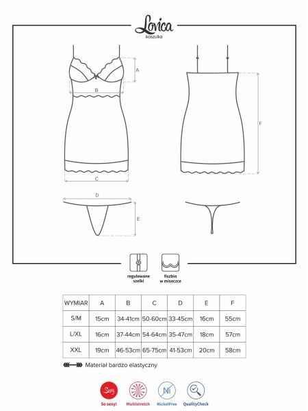 Erotyczna koszulka stringi sex komplet Lovica L/XL - 3