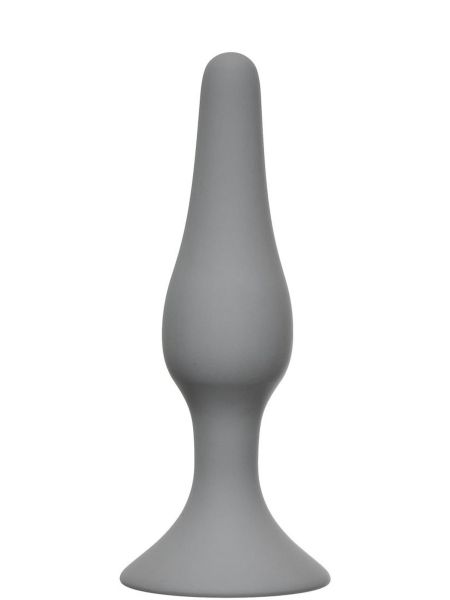 Wtyczka analna plug silikon korek przyssawka 15cm szary - 2